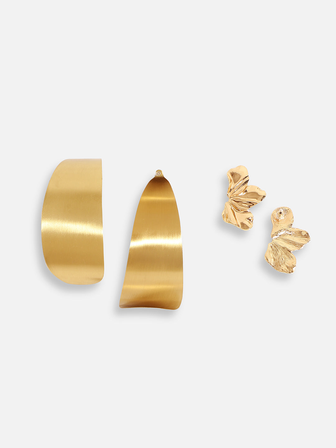 Pack Of Gold Plated Stud & Drop Earrings 