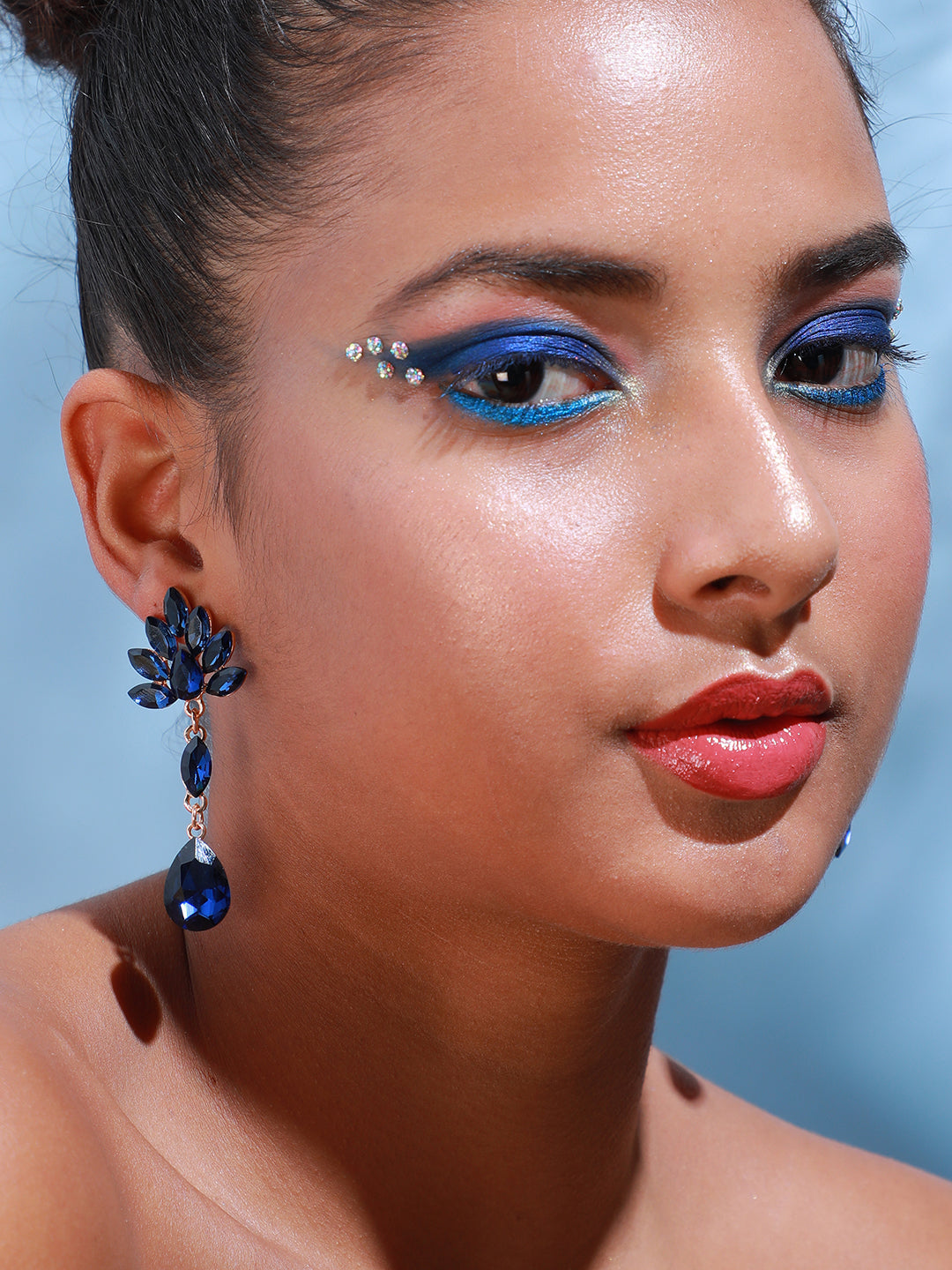 Pack Of Gold-Plated Drop Earrings