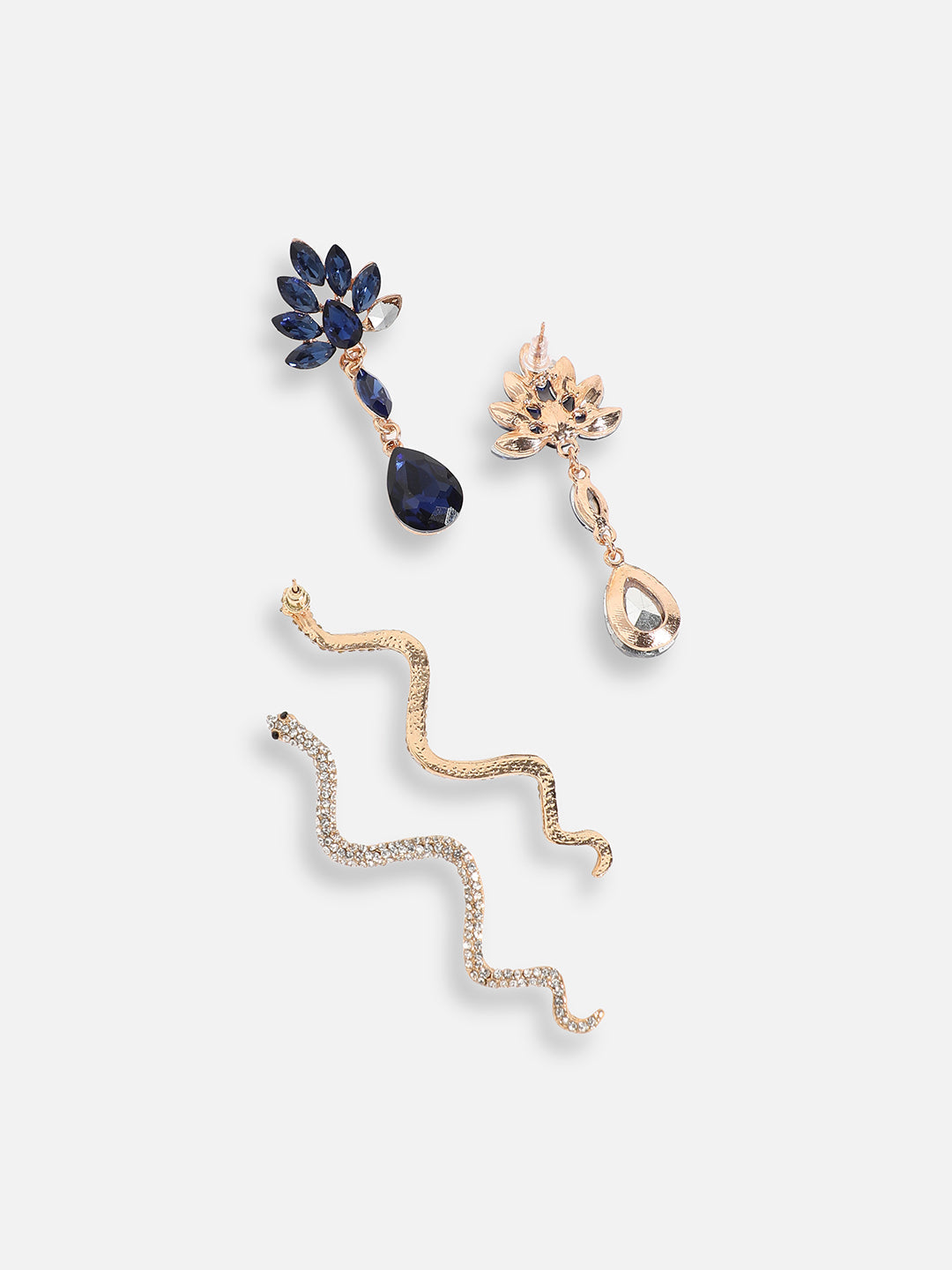 Pack Of Gold-Plated Drop Earrings 