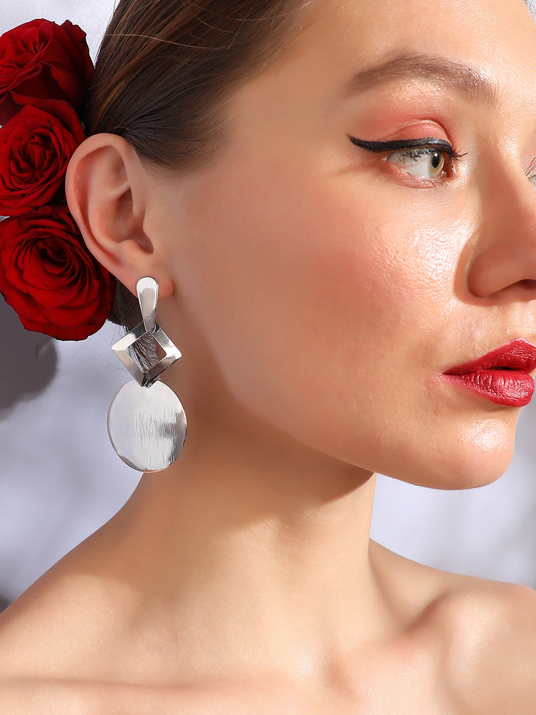 Pack Of Silver-Plated Drop Earrings