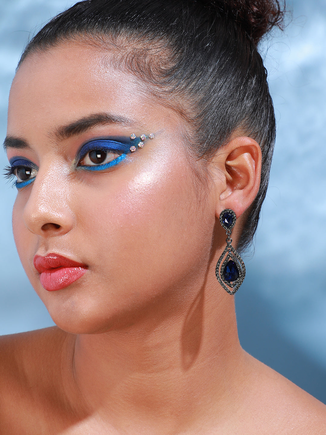 Pack Of Silver-Plated Drop Earrings