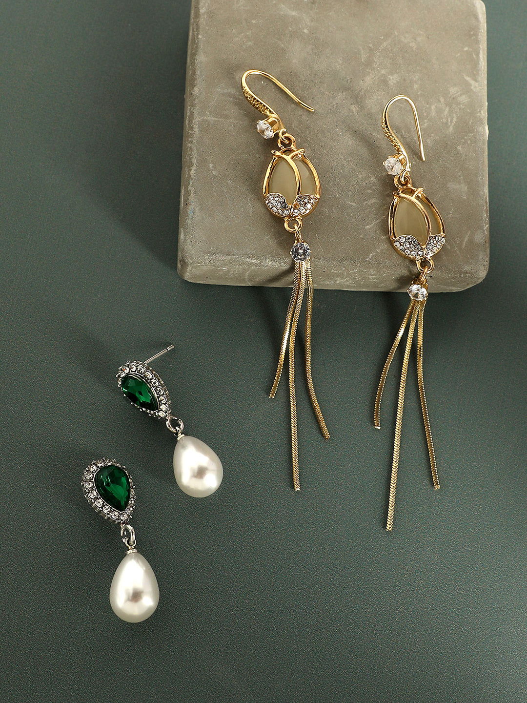 Pack Of Congtemporary Drop Earrings