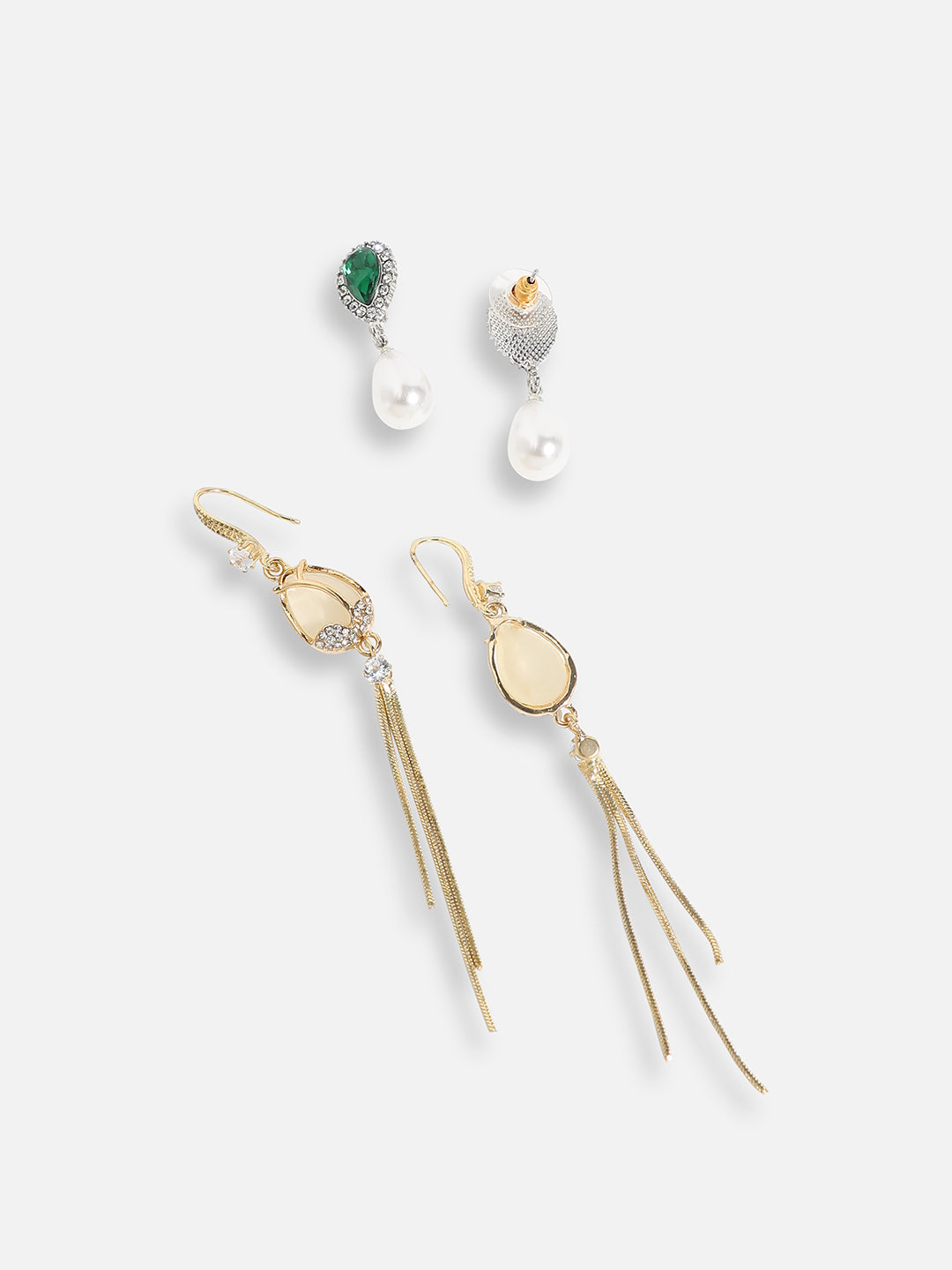 Pack Of Congtemporary Drop Earrings 