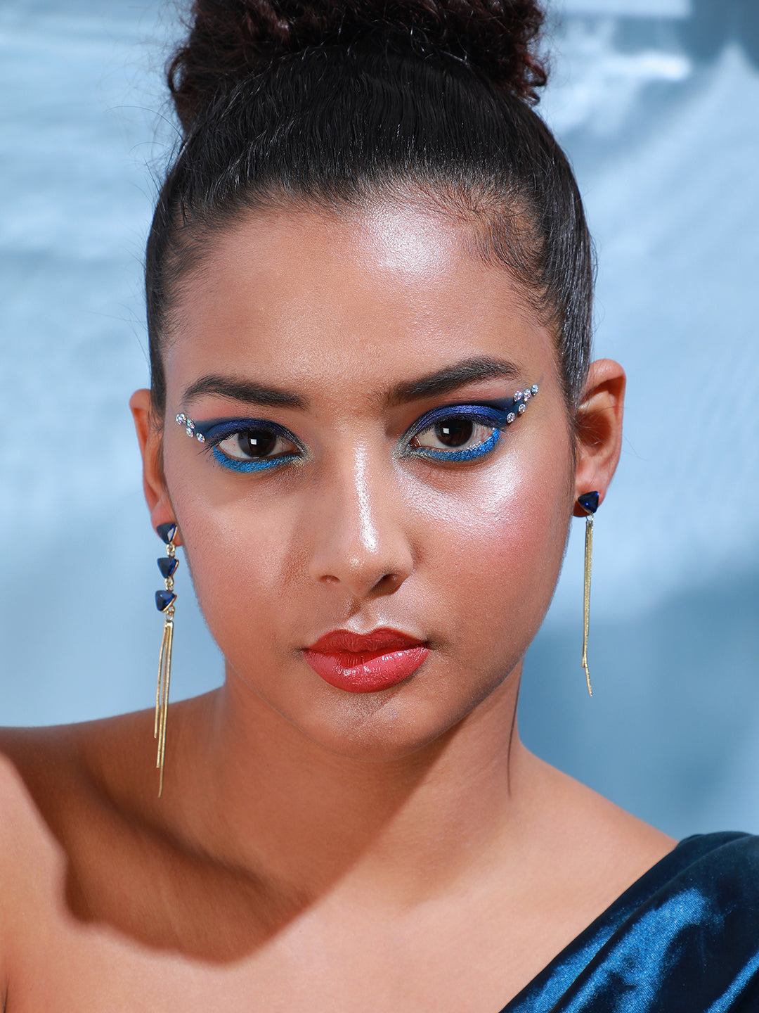 Pack Of Gold-Plated Drop Earrings