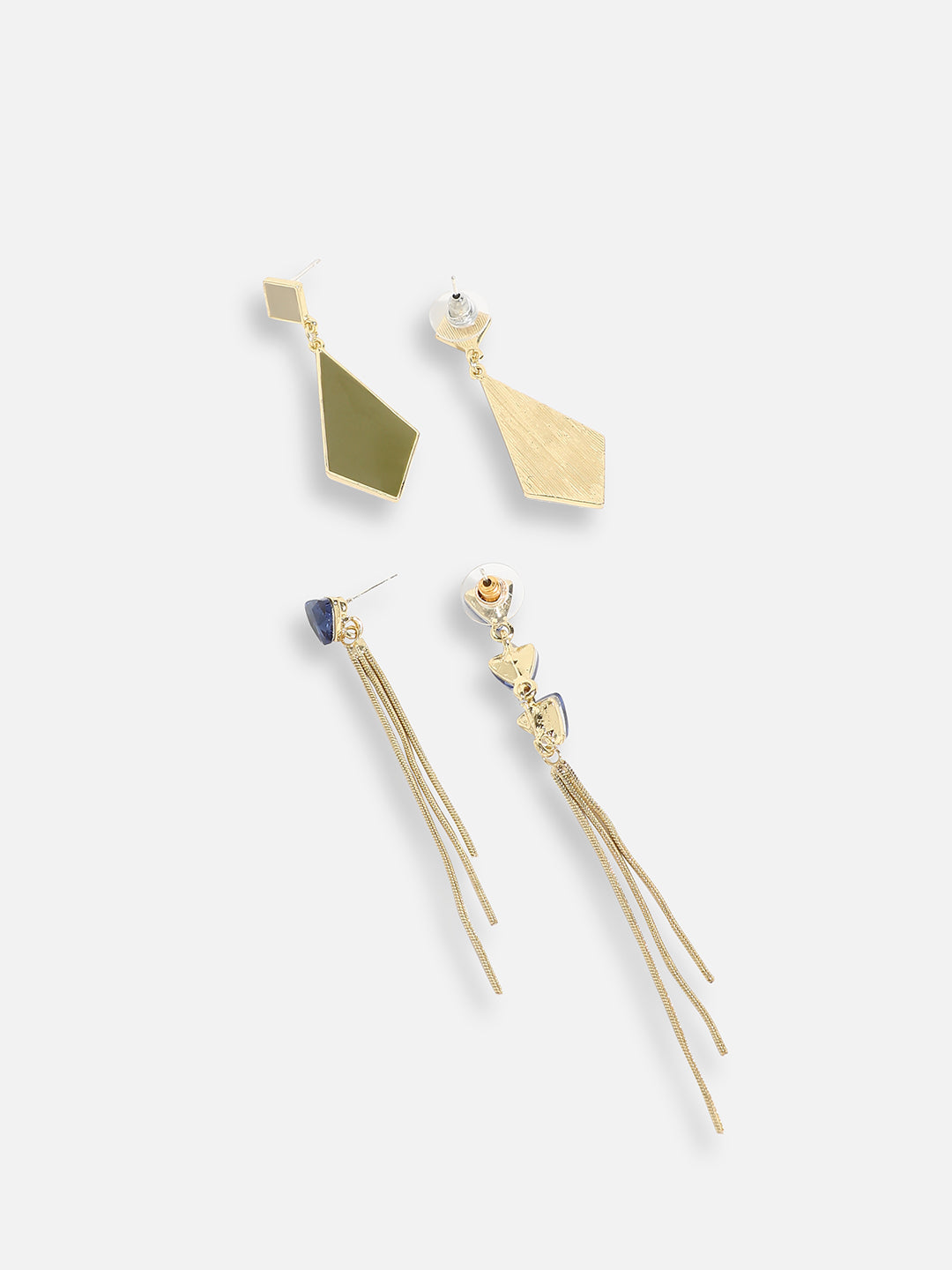 Pack Of Gold-Plated Drop Earrings 