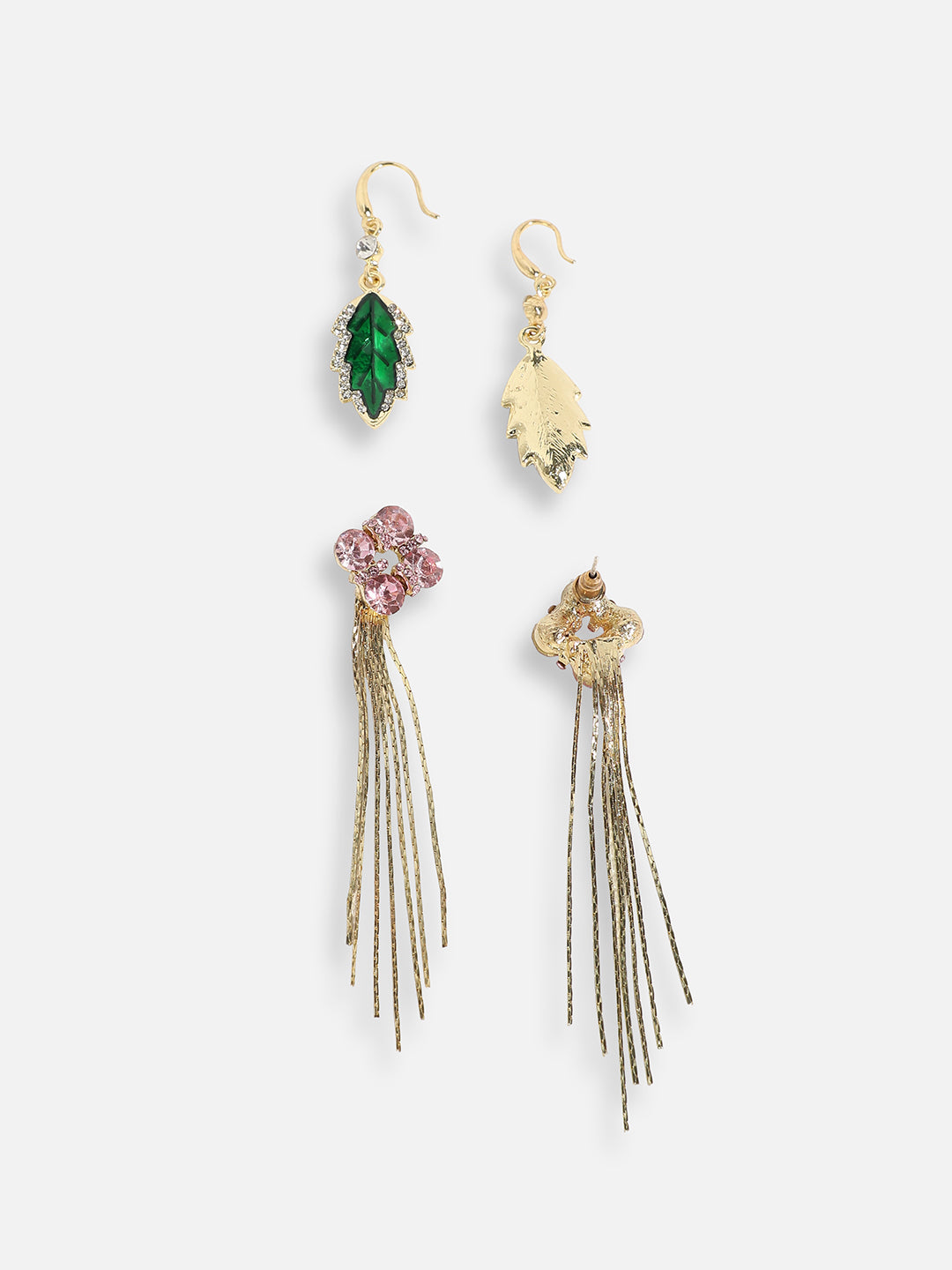 Pack Of Gold-Plated Drop Earrings 