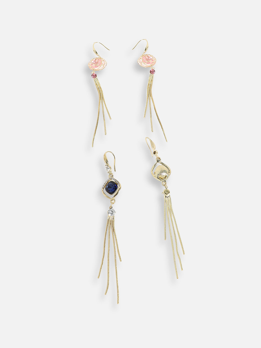 Pack Of Gold-Plated Drop Earrings 