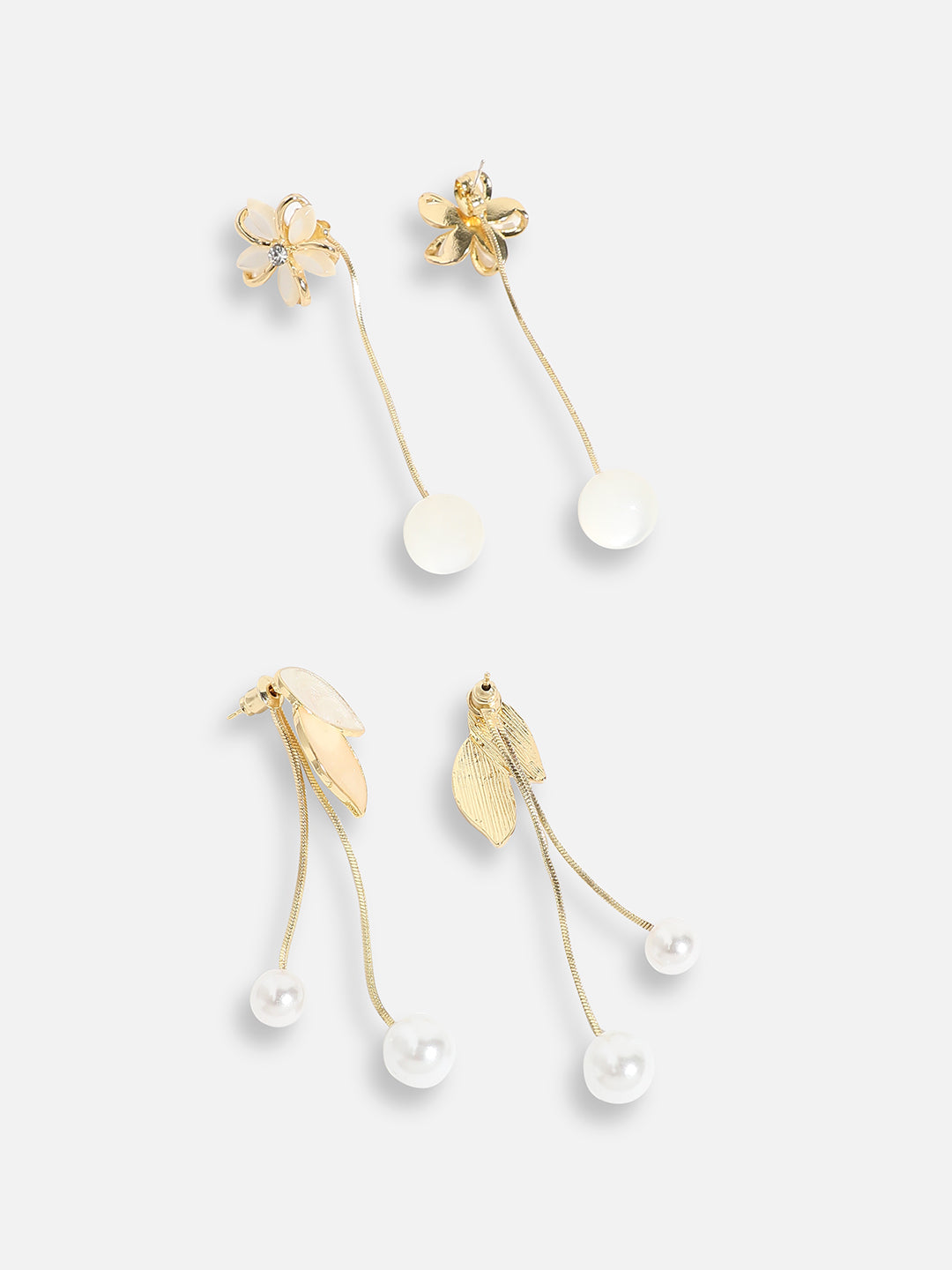 Pack Of Gold-Plated Drop Earrings 