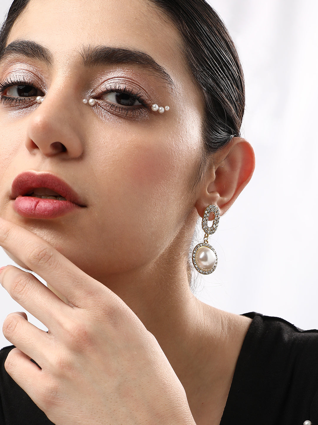 Pack Of Gold-Plated Drop Earrings