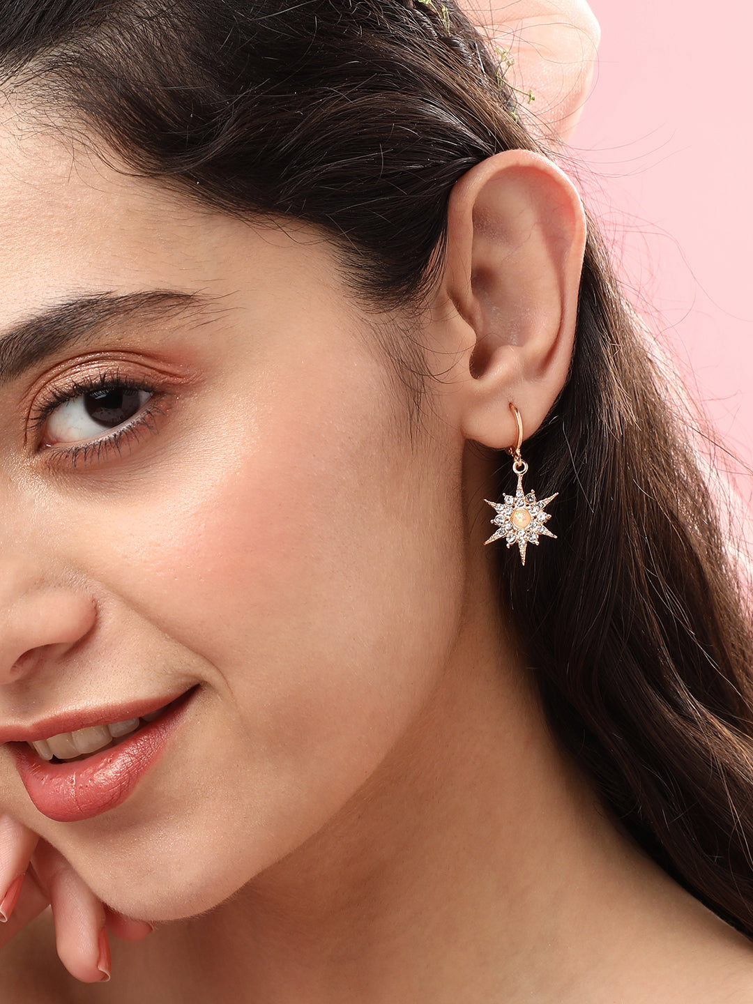Pack Of Gold-Plated Drop Earrings