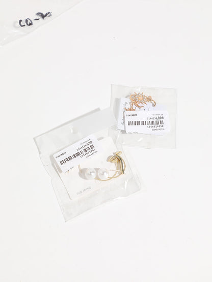 Pack Of Gold-Plated Drop Earrings 