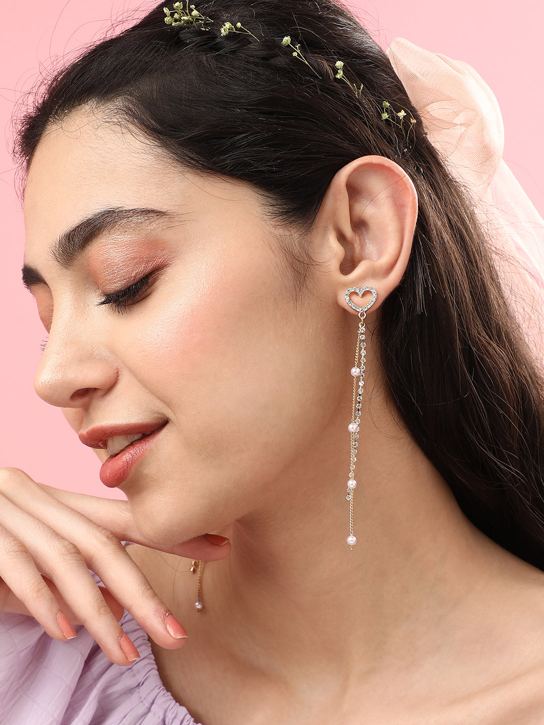 Pack Of Gold-Plated Drop Earrings