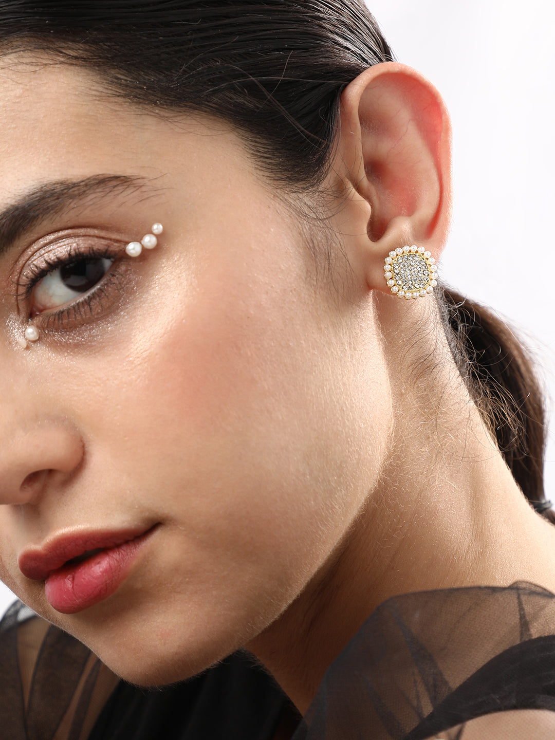 Pack Of Gold-Plated Stud & Drop Earrings