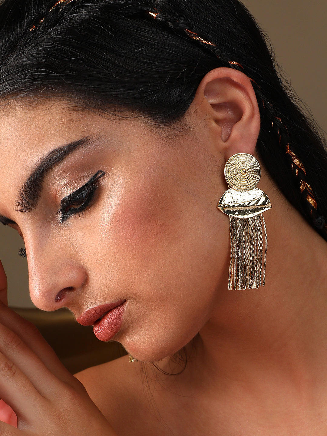 Pack Of Gold-Plated Stud & Drop Earrings