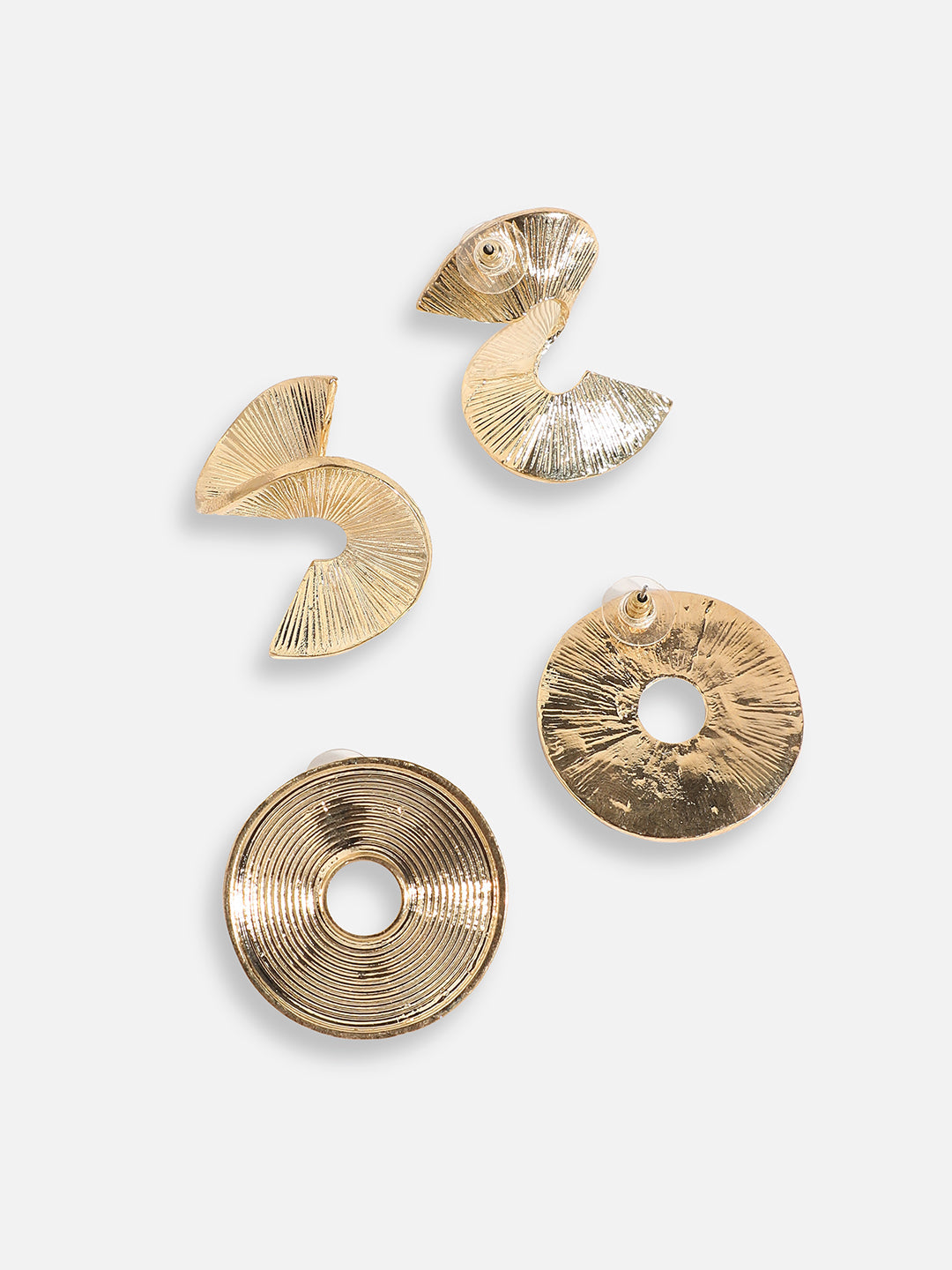 Pack Of Gold-Plated Drop Earrings 