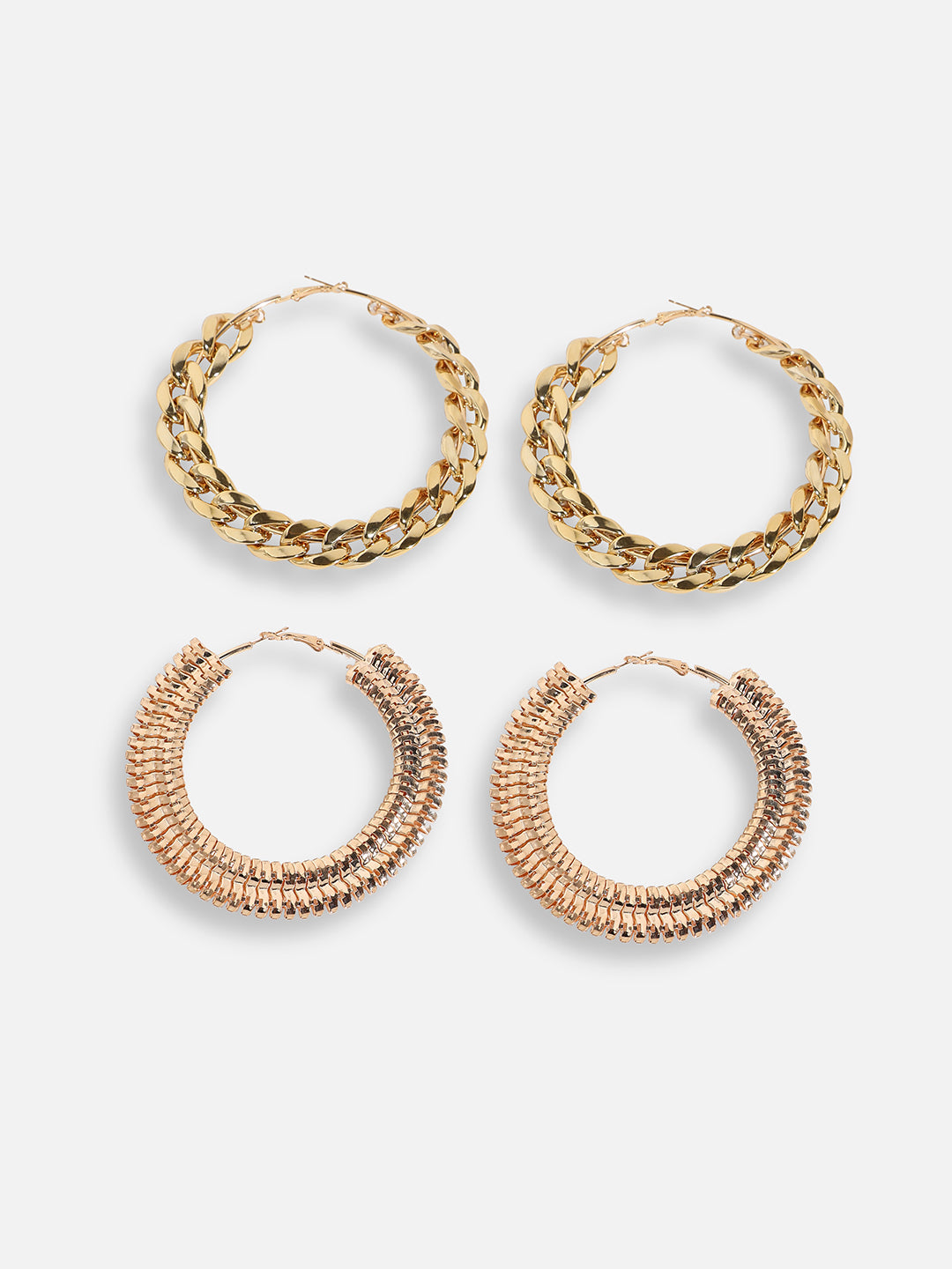 Pack Of Gold-Plated Hoop Earrings