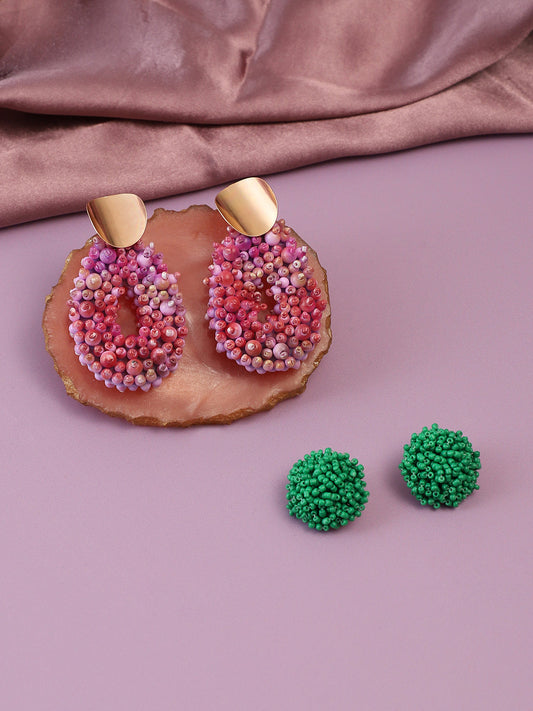 Pack Of Gold-Plated Stud & Drop Earrings