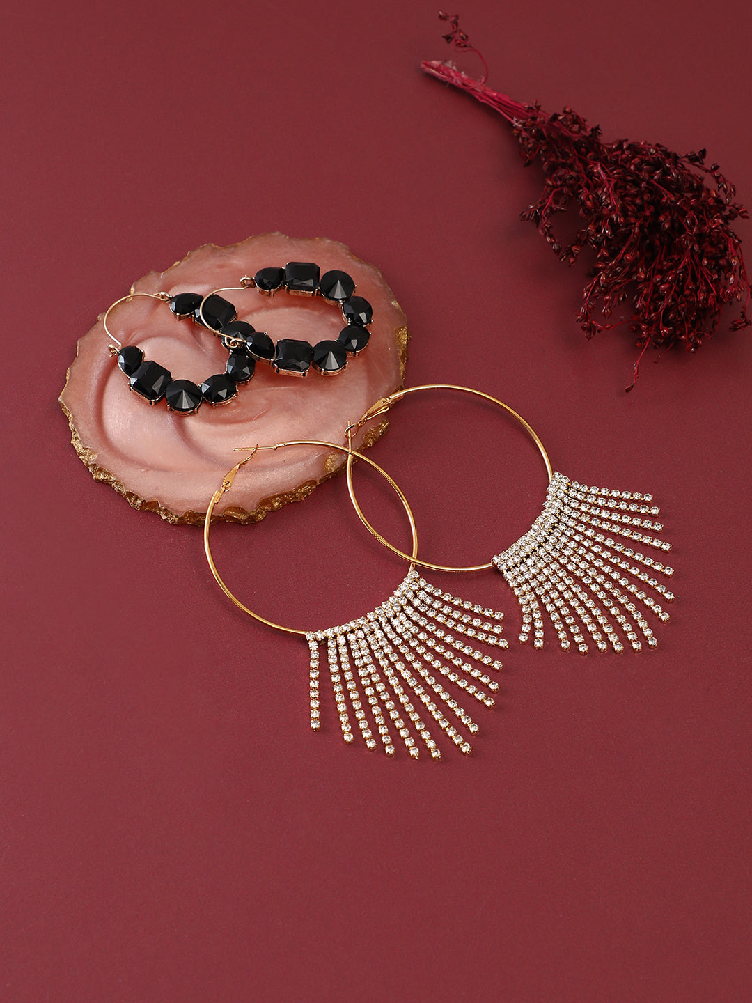 Pack Of Gold-Plated Hoop Earrings