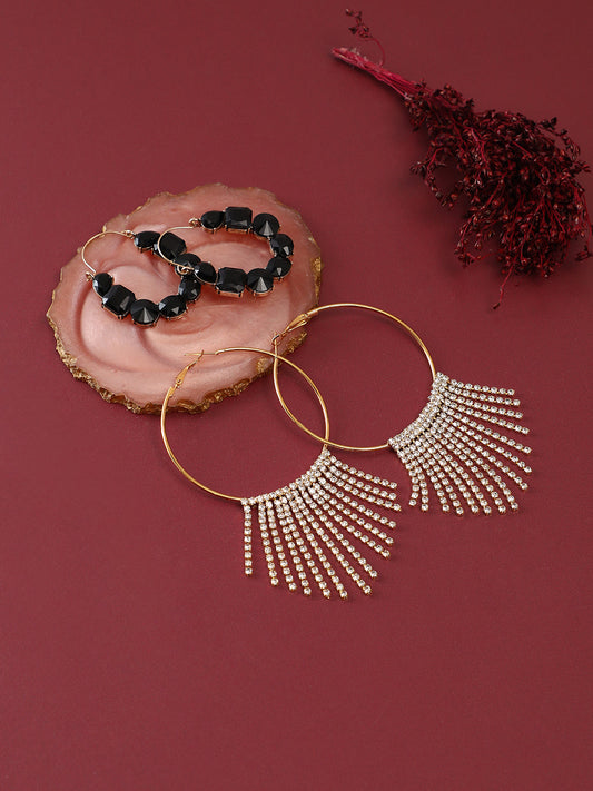 Pack Of Gold-Plated Hoop Earrings