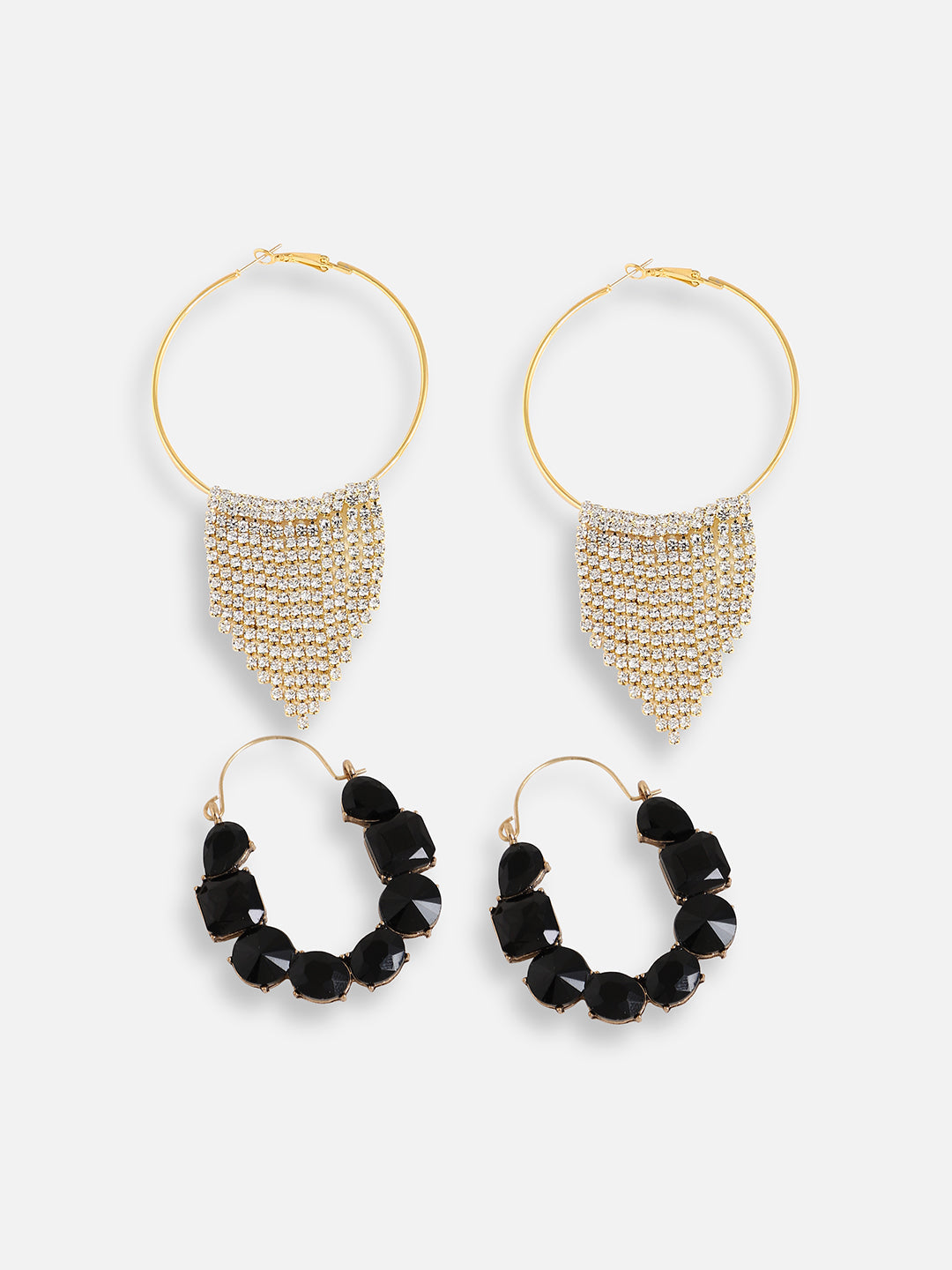 Pack Of Gold-Plated Hoop Earrings 