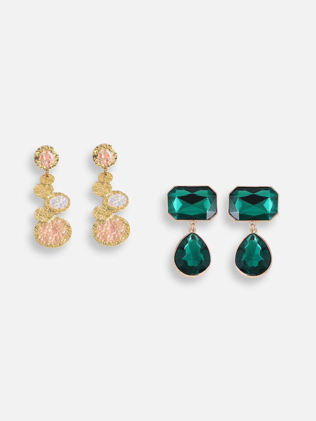 Pack Of Gold-Plated Drop Earrings 