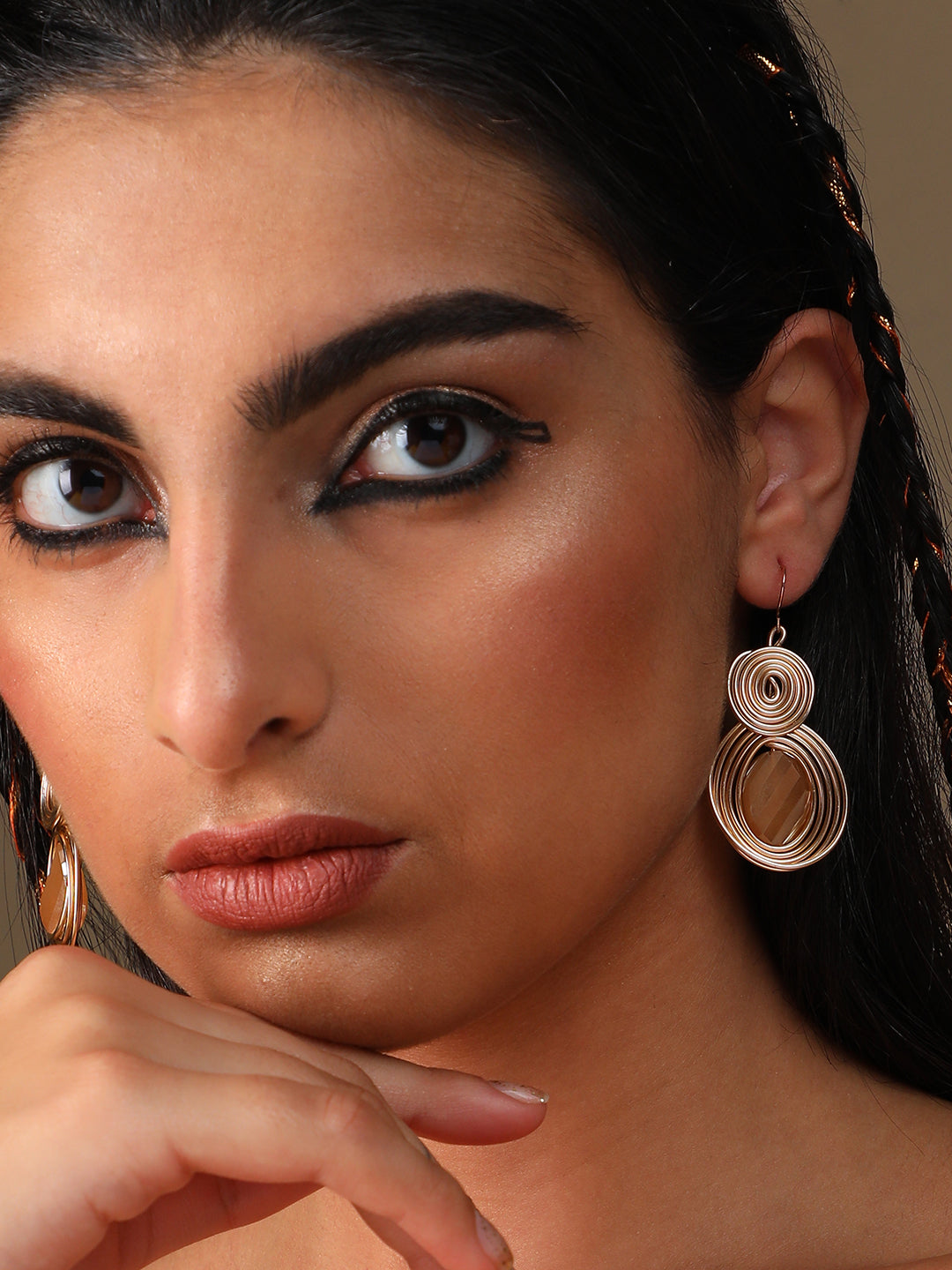 Pack Of Gold-Plated Drop Earrings