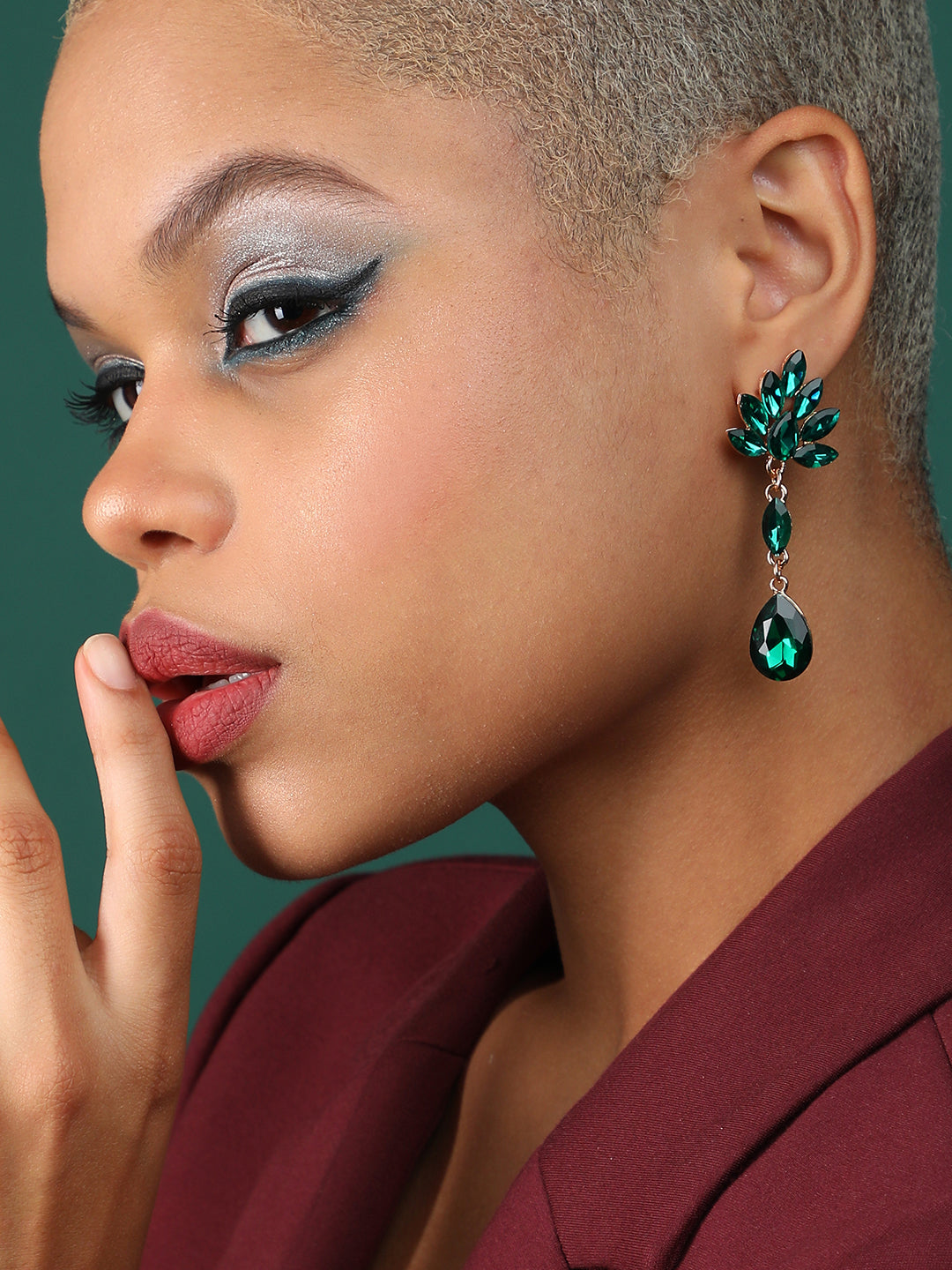 Pack Of Gold-Plated Drop Earrings