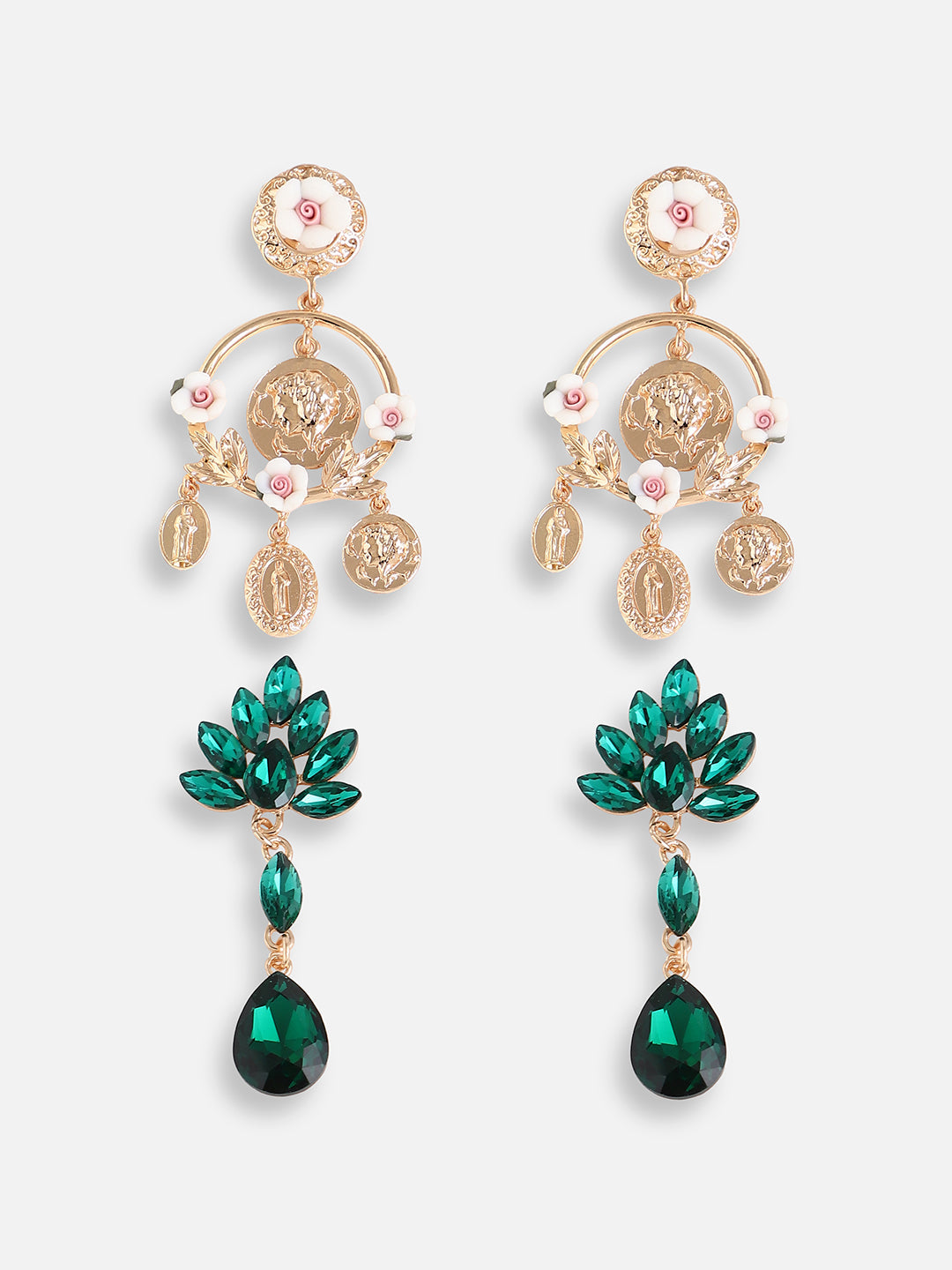 Pack Of Gold-Plated Drop Earrings 