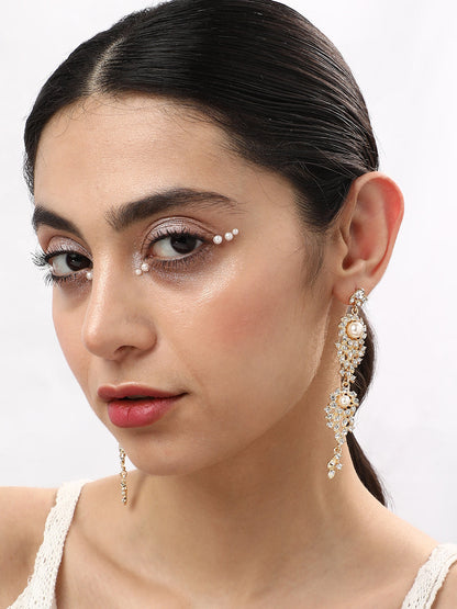 Pack Of Gold-Plated Drop Earrings