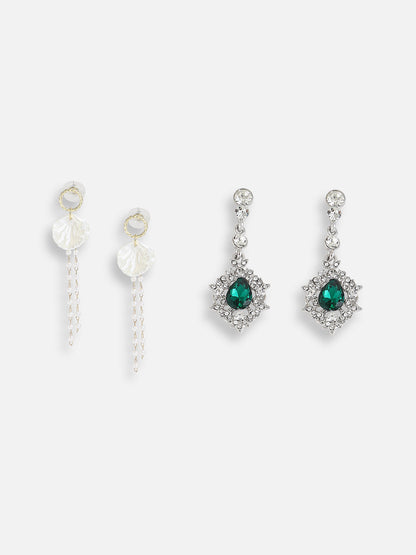 Pack Of Contemporary Drop Earrings 