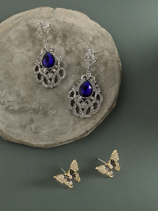 Pack Of Contemporary Stud & Drop Earrings