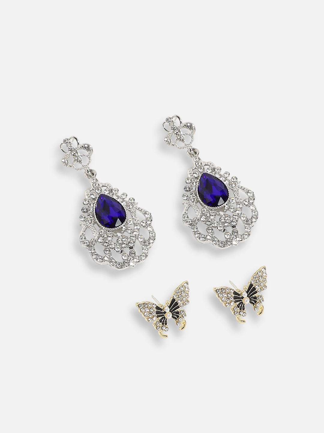Pack Of Contemporary Stud & Drop Earrings