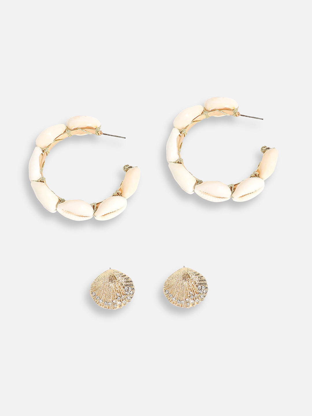 Pack Of Gold-Plated Stud & Hoop Earrings