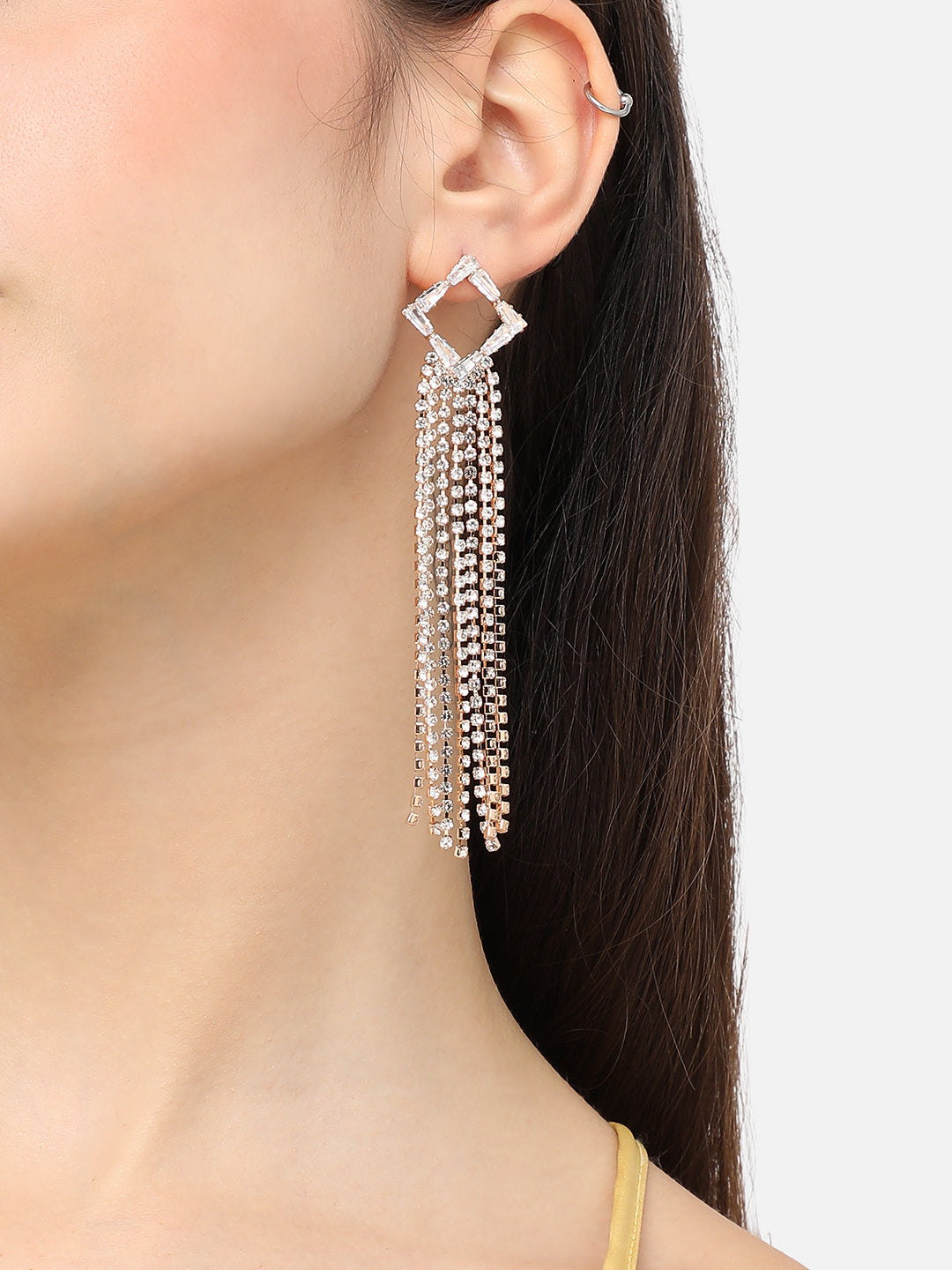 Pack Of Gold-Plated Drop Earrings