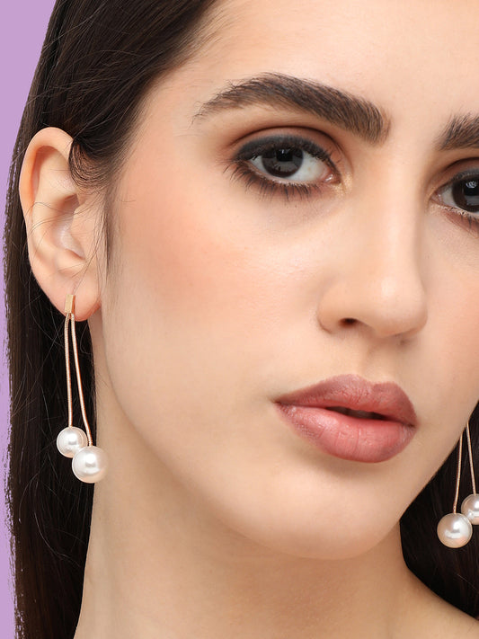 Pack Of Gold-Plated Drop Earrings