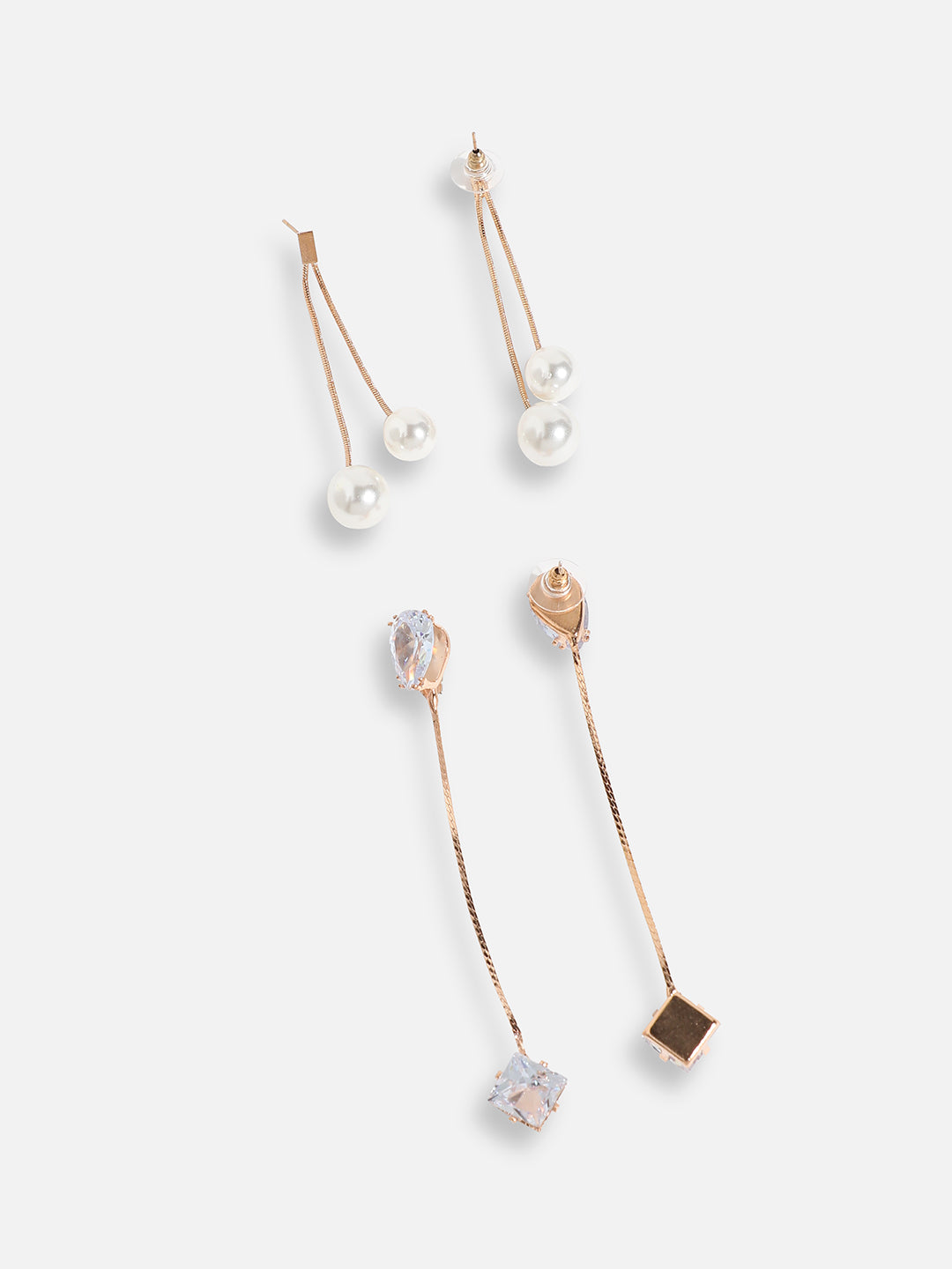 Pack Of Gold-Plated Drop Earrings 