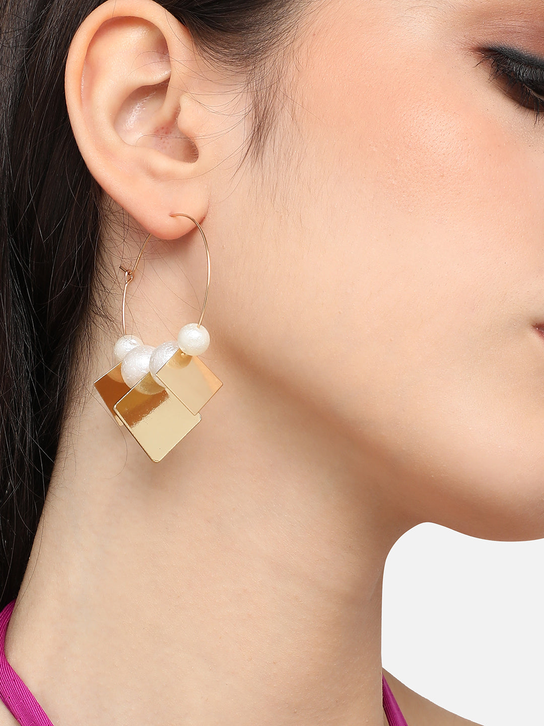 Pack Of Gold-Plated Drop & Hoop Earrings
