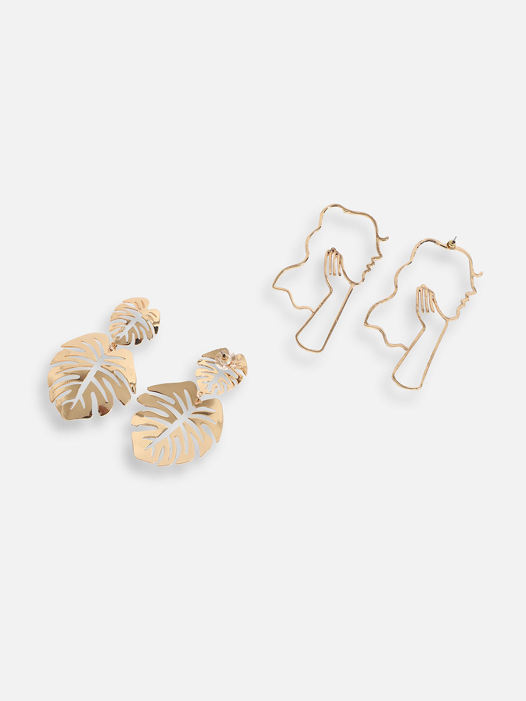 Pack Of Gold-Plated Drop Earrings 