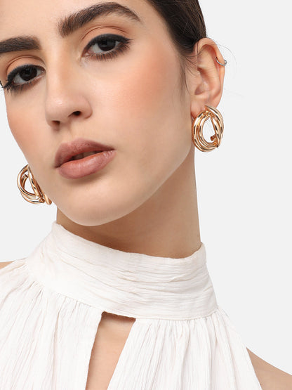 Pack Of Gold-Plated Stud & Hoop Earrings