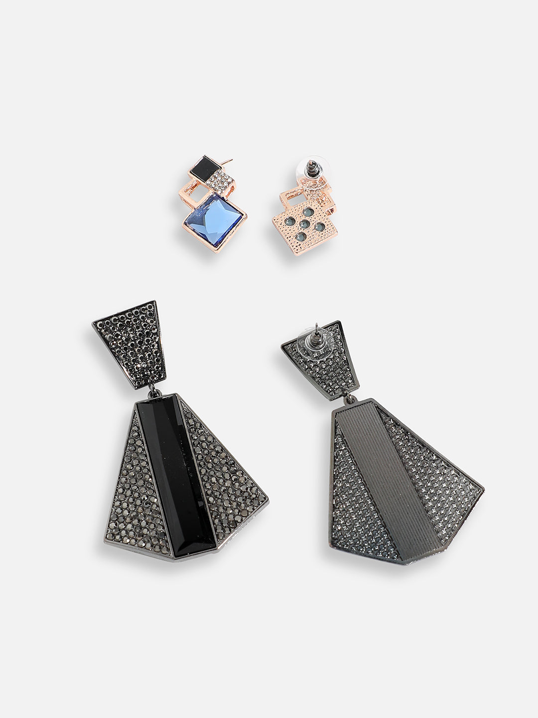 Pack Of Gold-Plated Stud & Drop Earrings