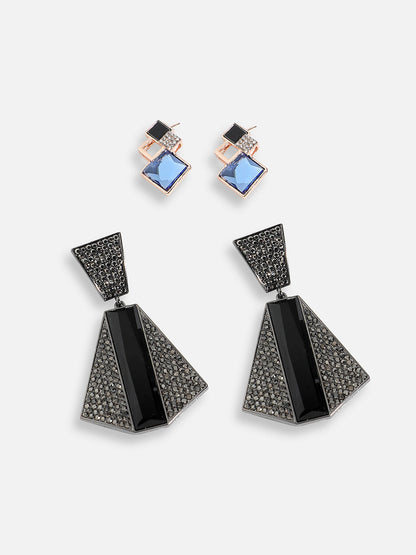 Pack Of Gold-Plated Stud & Drop Earrings 