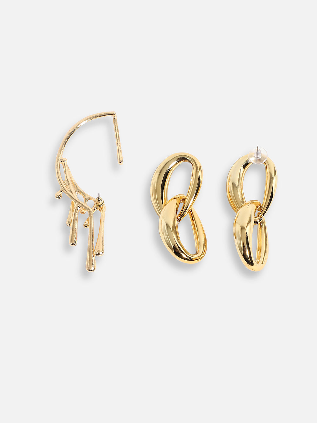 Pack Of Gold-Plated Drop & Ear Cuff