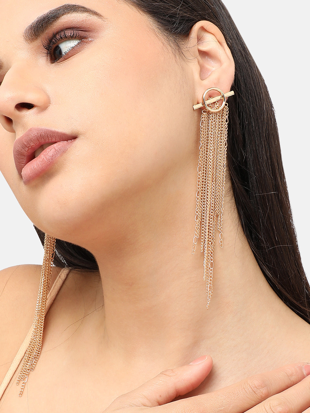Pack Of Gold-Plated Drop Earrings