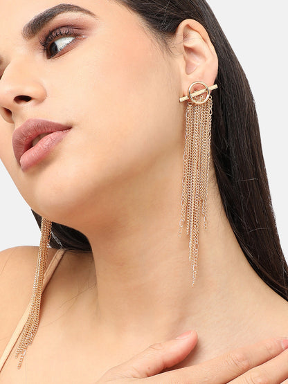 Pack Of Gold-Plated Drop Earrings