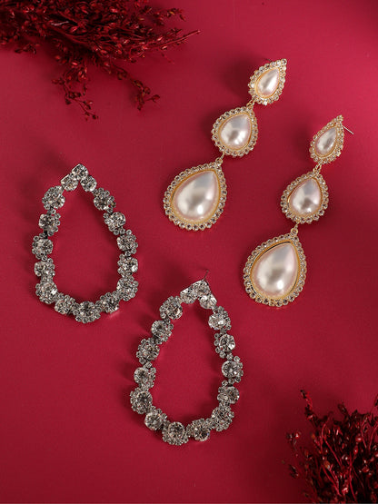 Pack Of Contemporary Drop Earrings