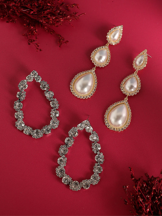 Pack Of Contemporary Drop Earrings