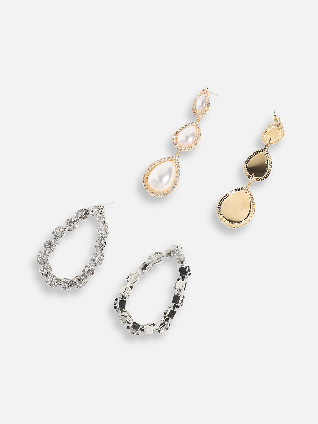 Pack Of Contemporary Drop Earrings