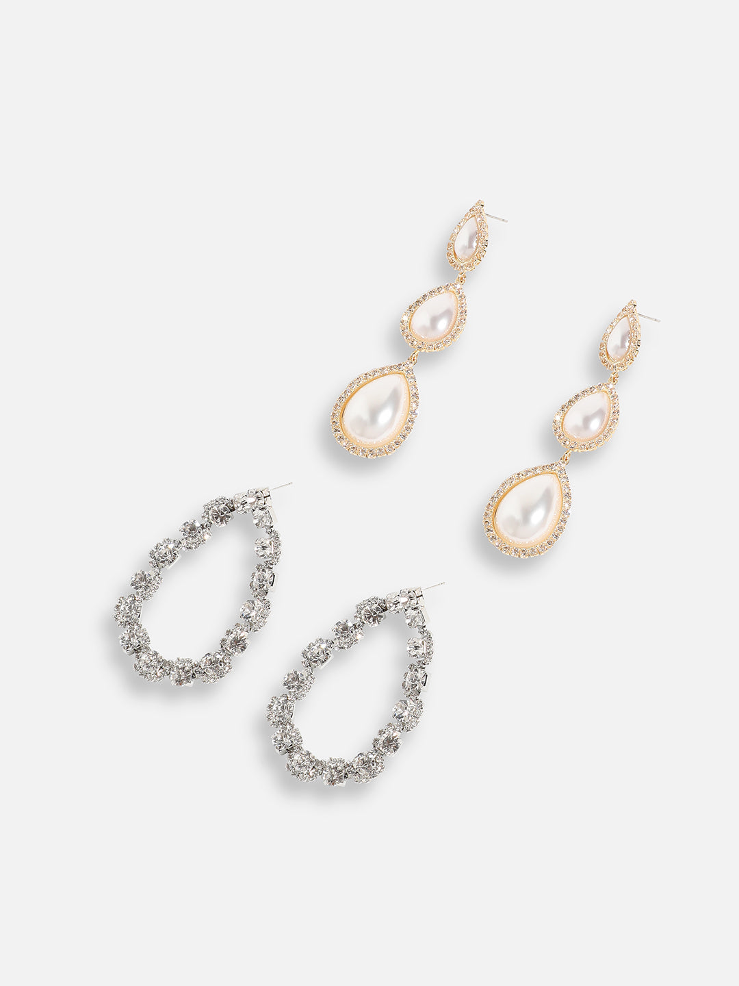 Pack Of Contemporary Drop Earrings 