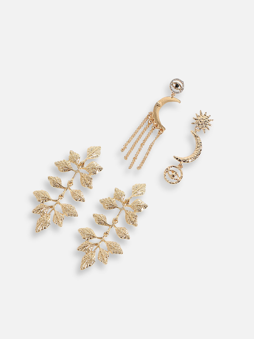 Pack Of Gold-Plated Drop Earrings 