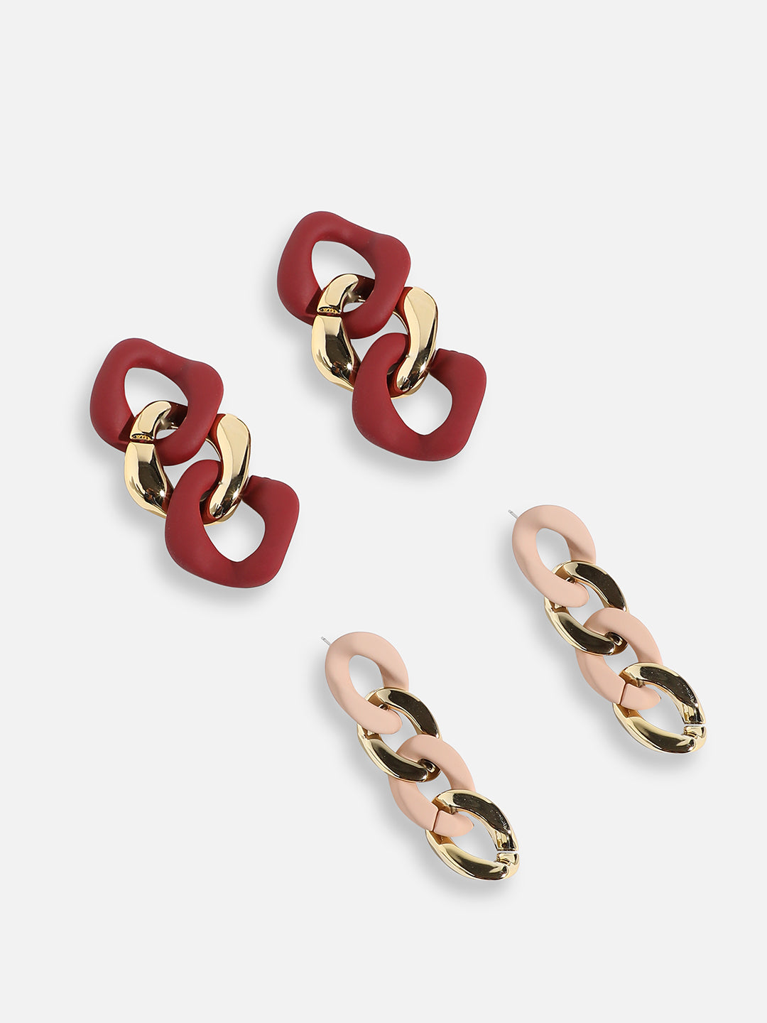 Pack Of Gold-Plated Drop Earrings 